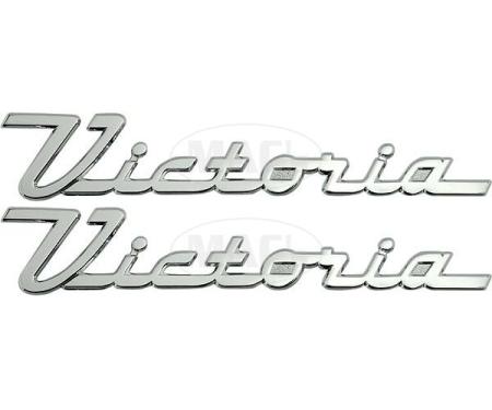 Door Script Nameplates, Pair, Victoria,1955-1956