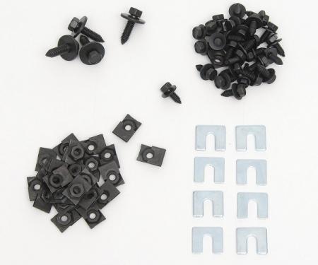 Chevy Truck Front Fender Bolt Kit, Indented Head Black Phosphate, 1981-1987