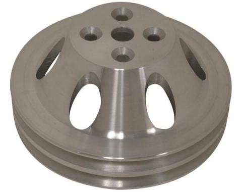 Chevy Big Block Aluminum Water Pump Pulley, Small Water Pump, 2 Groove