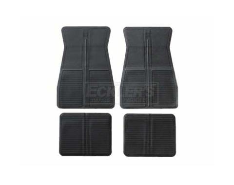 Original Style Rubber Floor Mats With GM Logo 1973-1981