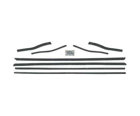 Ford Mustang Belt Weatherstrip Kit - 8 Pieces - Inner & Outer - Coupe & Convertible - Door Windows & Rear Quarters