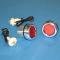 Chevy Truck Bed End Hole Cap, Stepside, With Red Lens, 1967-1987