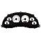 Mustang  - New Vintage USA - Gauge Cluster Overlay - Performance ll Series, Black Dial- 1999-2004