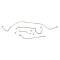 Chevelle Brake Line Set, Front, 5 Pc (Standard Disc), 1970