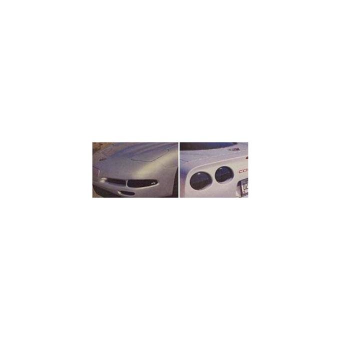 Corvette Black-Out Light Kit, Front & Rear, Smoke Gray, 1997-2004
