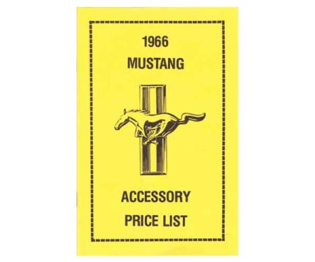 Ford Mustang New Car Accessory Price List