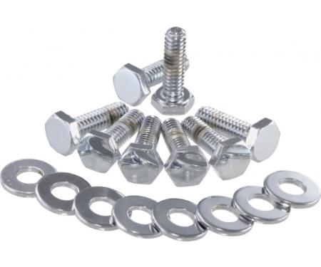 Corvette Valve Cover Custom Chrome Bolts, Small Block, For Cars With Aluminum Valve Covers, 1956-1986Early
