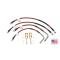 Corvette Stainless Braided DOT Brake Hose Set, Colors, 2014-2017