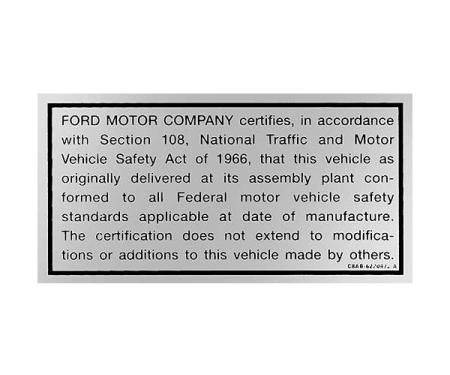 Trunk Decal - Safety Act