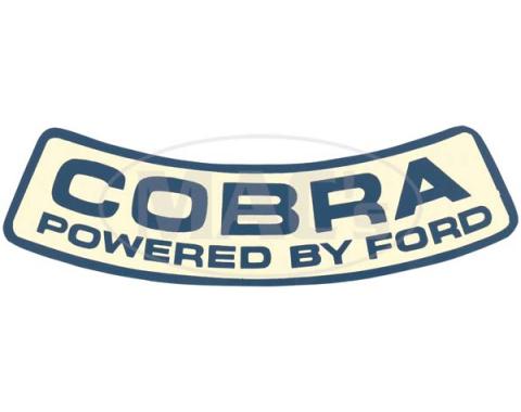 Ford Mustang Air Cleaner Decal - Cobra Powered By Ford - For Shelby