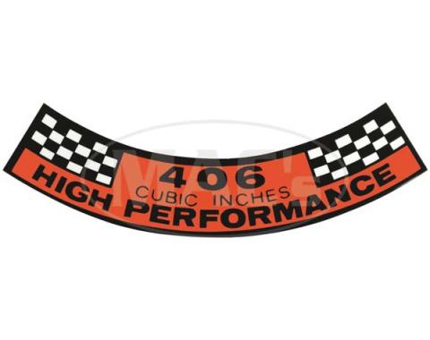 Air Cleaner Decal - 406 Cubic Inches High Performance