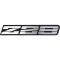 Camaro Rocker Panel Emblem, Z28, Silver, 1991-1992