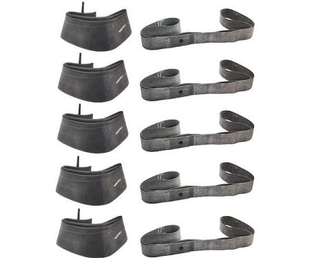 Model A Ford Rubber Stem Inner Tube & Liner Kit - For 19 Tires