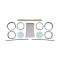 Ford Thunderbird Porthole Kit, Clear Logo Glass, Includes White Headliner, 1956-57