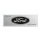 Ford Thunderbird Door Scuff Plate Emblem, Metal With Adhesive Backing, Black Background, 1963-66