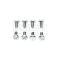 Chevy And GMC Truck Bowtie Valve Cover Bolts, Small Block, Chrome, For Cars With Steel Valve Covers, 1955-1987