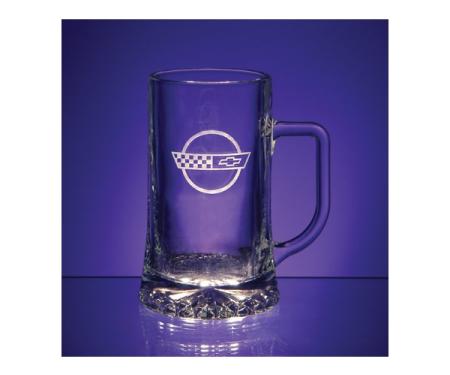 Corvette Crystal Mug Set Of Four, Maxim 17 Ounce, 1953-2013Corvette Designs | Corvette Crystal Mug Set Of Four, Maxim 17 Ounce, 2005-2013Crossed Flags With Lettering