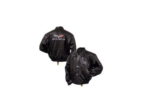 Corvette Lambskin Bomber Jacket, With C6 Logo