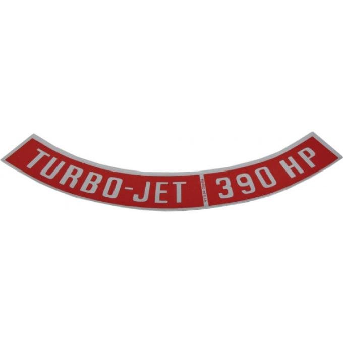Chevelle Air Cleaner Decal, Turbo-Jet 390 hp, 1964-1972