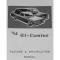 El Camino Facts And Features Manuals, 1964