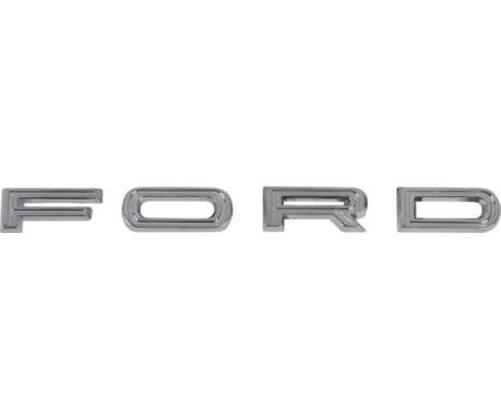 Hood Letter Set - F-O-R-D - Chrome - With Hardware
