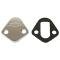 Chevelle Fuel Pump Mounting Hole Block-Off Plate, Big Block, Bowtie Logo, Chrome, With Gasket, 1965-1972