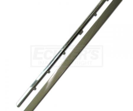 Chevy Vent Glass Molding, Left, For Coupe, Convertible & Nomad, 1955-1957