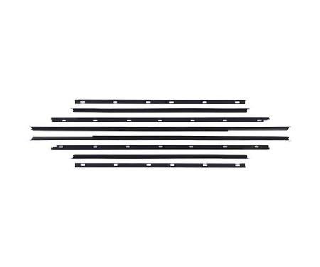 Belt Weatherstrip Kit - Doors & Rear Quarter Windows - 8 Pieces - Ford Galaxie 2 Door Hardtop Fastback