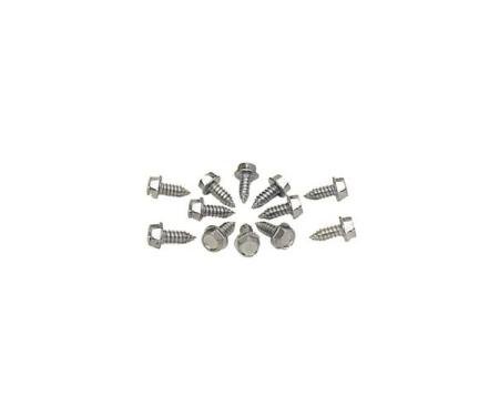 Camaro Sheetmetal Screw Set For Ground Straps, Washer Bottle Bracket & Misc., 1967-1969