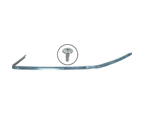 Ford Mustang Roof Rail Rubber Seal Retainer - Right - Stainless Steel - Fastback