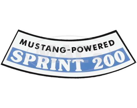 Ford Mustang Air Cleaner Decal - Sprint 200