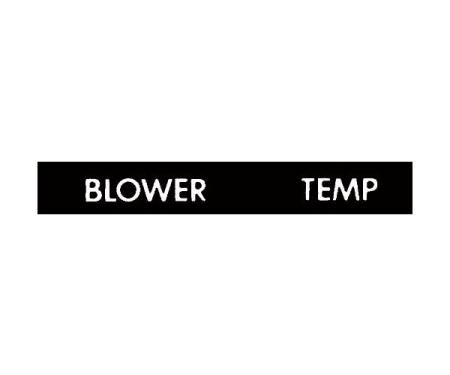 Ford Pickup Truck Recirculating Heater Control Panel Decal