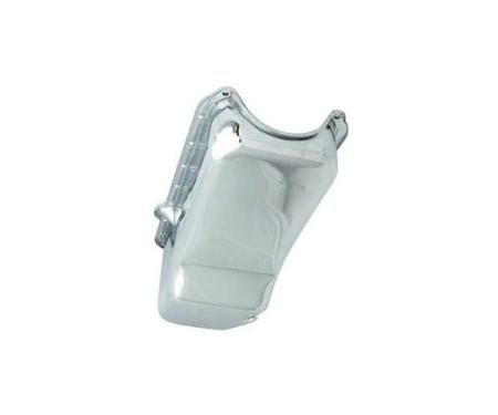 Camaro Engine Oil Pan, Small Block, With Passenger Side Dipstick, Chrome, 1980-1984