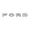 Hood Letter Set - F-O-R-D - Chrome