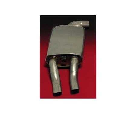 Corvette Muffler, Left, Stock Style, Quiet-Flow, Walker, 1985-1990