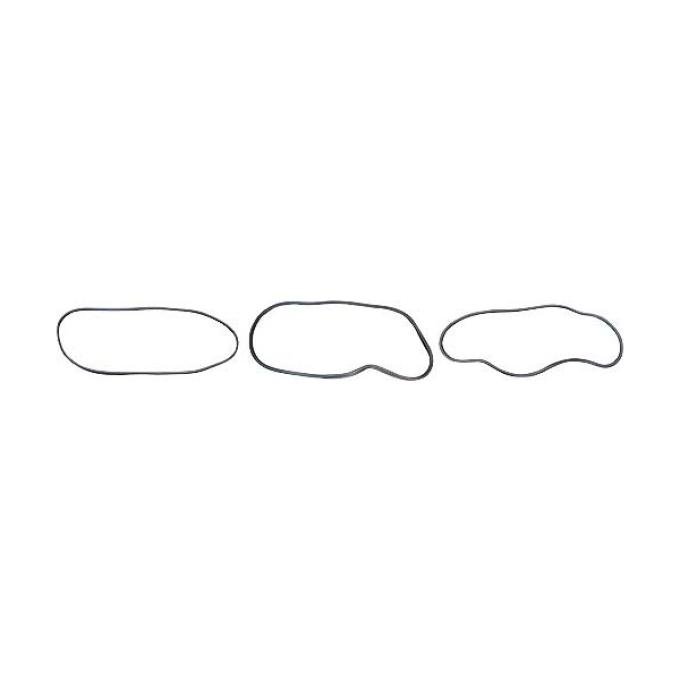 Ford Pickup Truck Cab Weatherstrip Kit - With Chrome & Wraparound (Big) Back Window