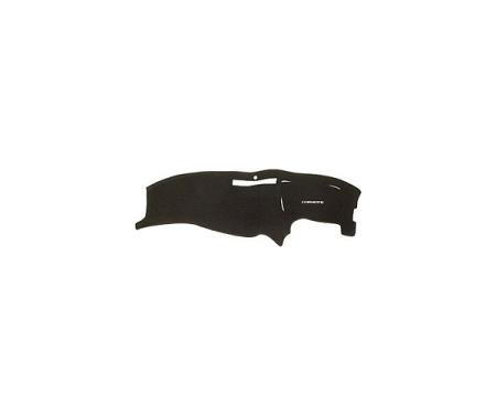 Corvette Carpeted Dash Mat, Molded, Black, CoverKing, 1990-1996