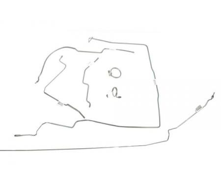 Ford Mustang Brake Line Kit - OEM Steel - V-8 With Manual Drum Brakes And 8 Or 9 Inch Rear Axle