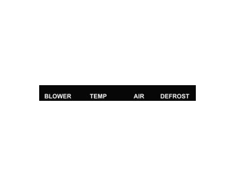 Ford Pickup Truck Fresh Air Heater Control Panel Decal