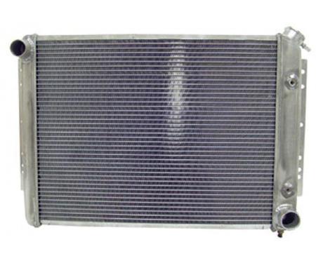 Full Size Chevy Radiator, Aluminum Crossflow, Driver Side Top Outlet, Northern, 1959-1970