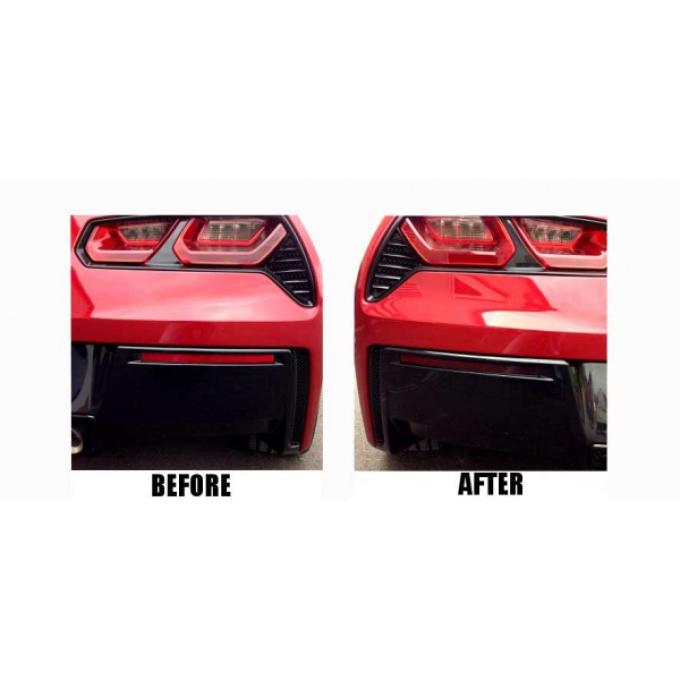 2014-2017 (C7) Corvette Lower Rear Bumper Reflector Blackout Vinyl Covers