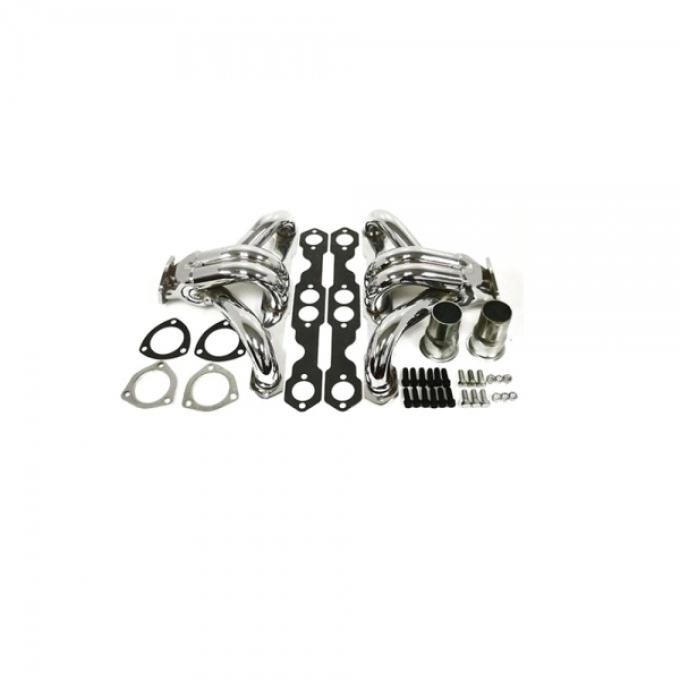 Chevy Full Size Stainless Steel Shorty Headers, Small Block, 1958-1972