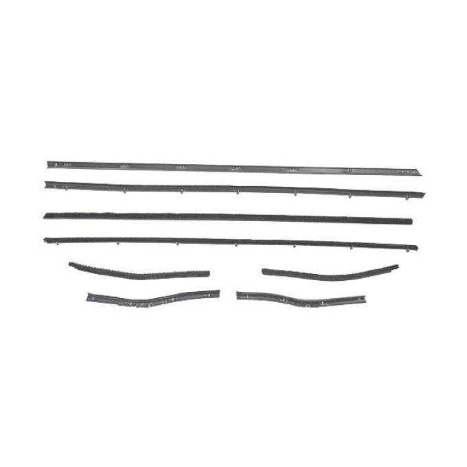 Ford Mustang Belt Weatherstrip Kit - 8 Pieces - Inner & Outer - Coupe - Door Windows & Rear Quarters
