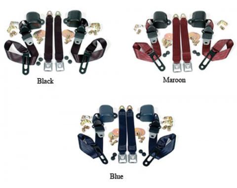 SeatBelt Solutions 1968-1987 Chevy | GMC Truck 3 Point Retractable Bucket Seat CHT68874004BUC | Dark Blue