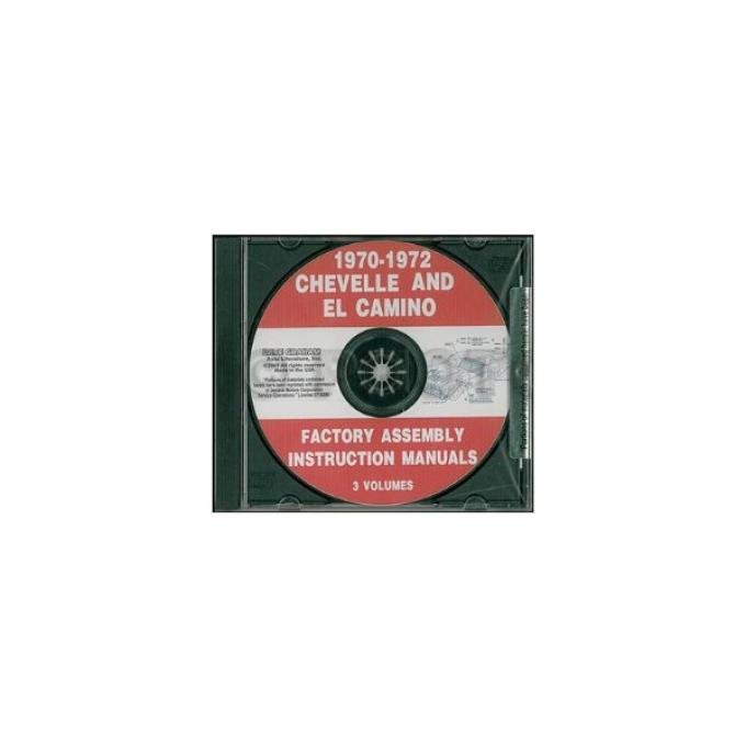 Chevelle Factory Assembly Manual, PDF CD-ROM, 1970-1972