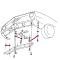 Redline Restomotive® 1969 Camaro / Firebird 3 Piece Front Spoiler Mounting Bracket Kit