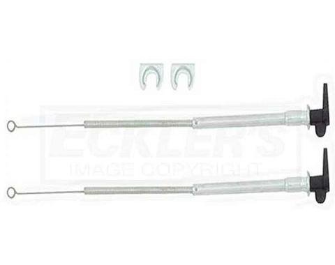 Firebird Kick Panel Vent Control Cables, Without Air Conditioning, 1967-1968