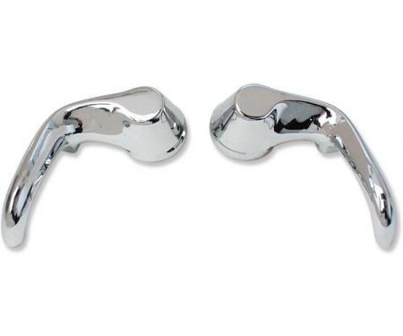 Chevelle Vent Window Handles, Chrome, 2-Door Coupe, 1966-1967