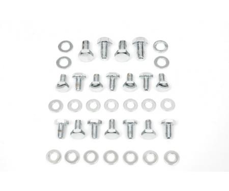 Camaro Oil Pan Bolt Set, Small Block, Chrome, 1967-1992