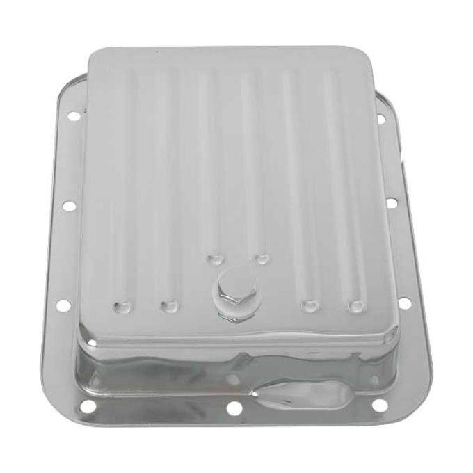 Transmission Pan - C4 - Chrome - Ribbed Design - Ford & Mercury